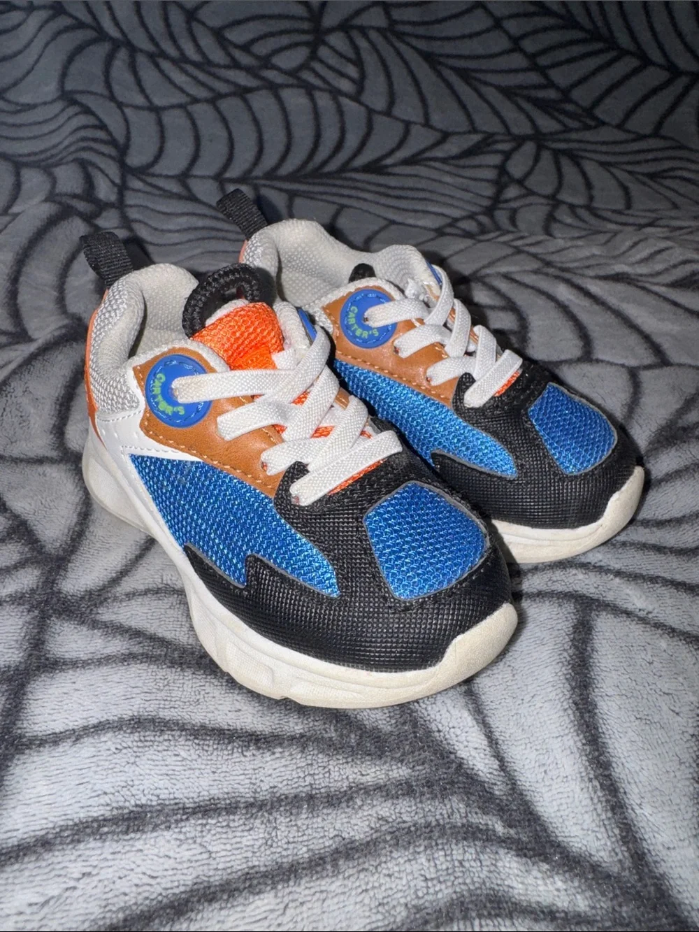 *LIGHT UP* Carter’s Slip On Sneakers Blue + Orange - Size 6c